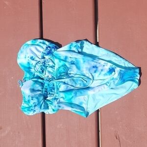 Decree large teal tie dye strapless